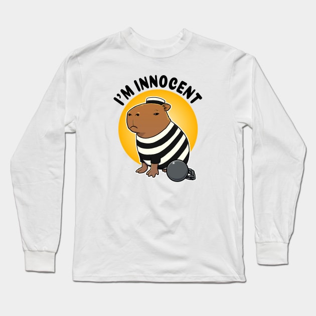 I'm innocent Capybara Prisioner Long Sleeve T-Shirt by capydays